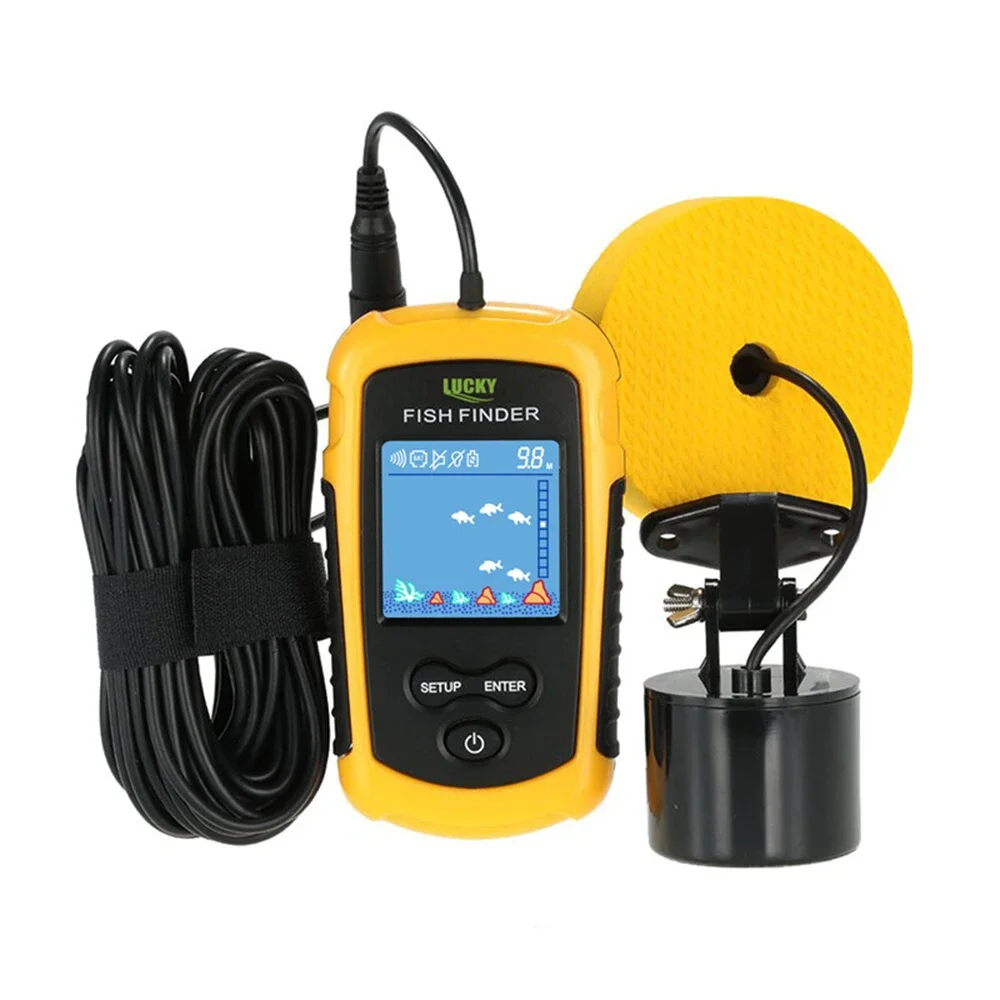 Lucky LCD Color Screen Portabl - đánh giá và giá Fish Finder Transducer