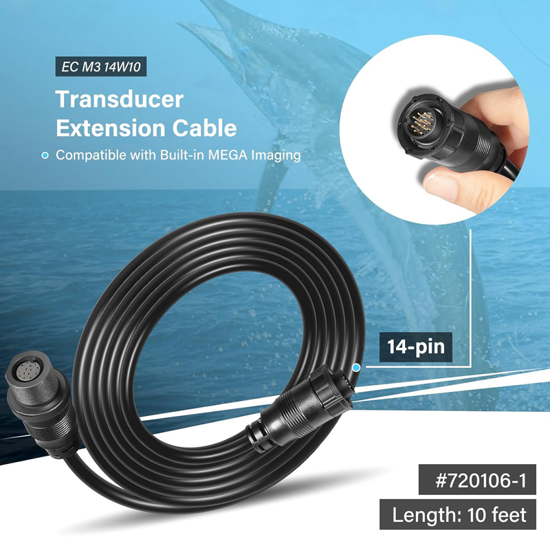 Transducer Extension Cable 10F - đánh giá và giá Fish Finder Transducer