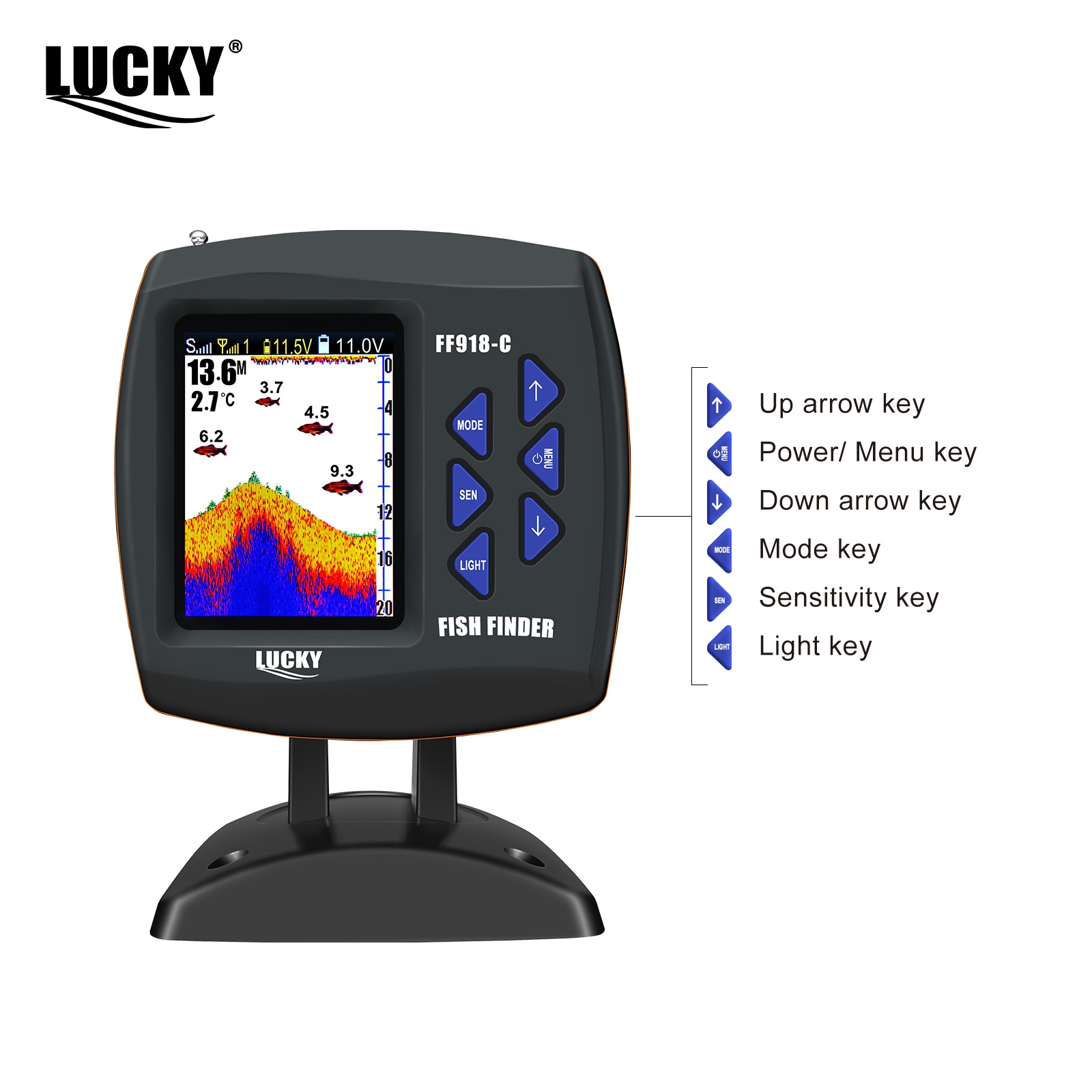 Lucky FF918 Wireless Remote Co - đánh giá và giá Fish Finder Transducer