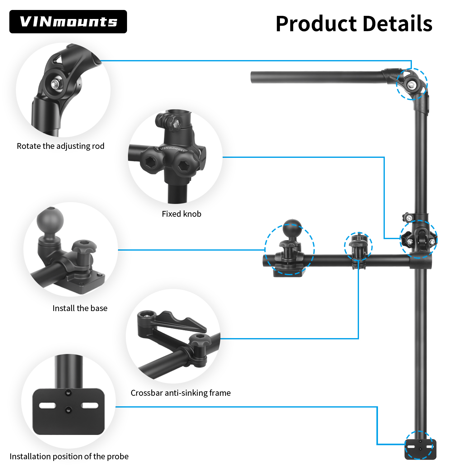 VINmountsLivescope Fish Finder - đánh giá và giá Fish Finder Mount