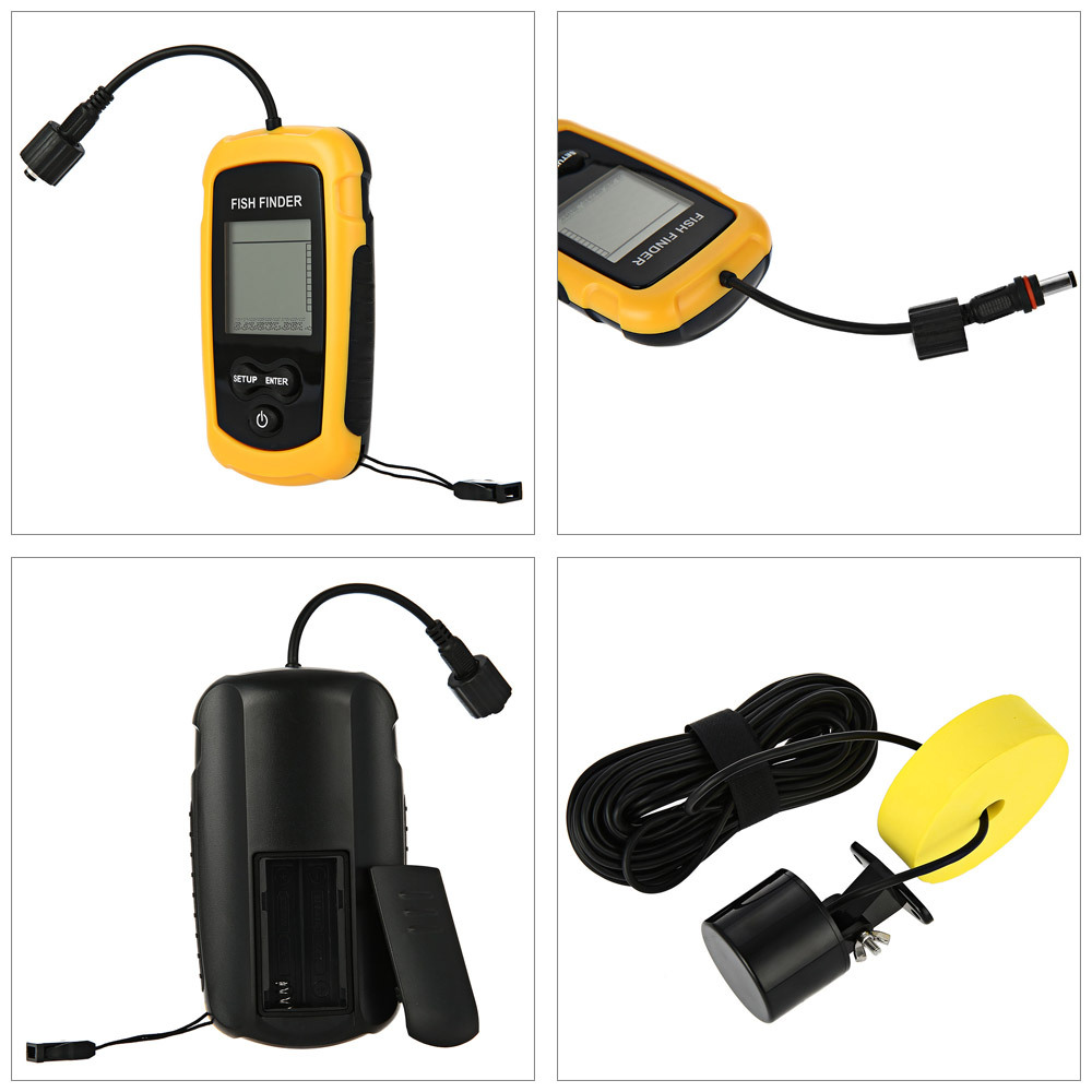 Alarm 100M Portable Sonar Fish - đánh giá và giá Fish Finder Transducer
