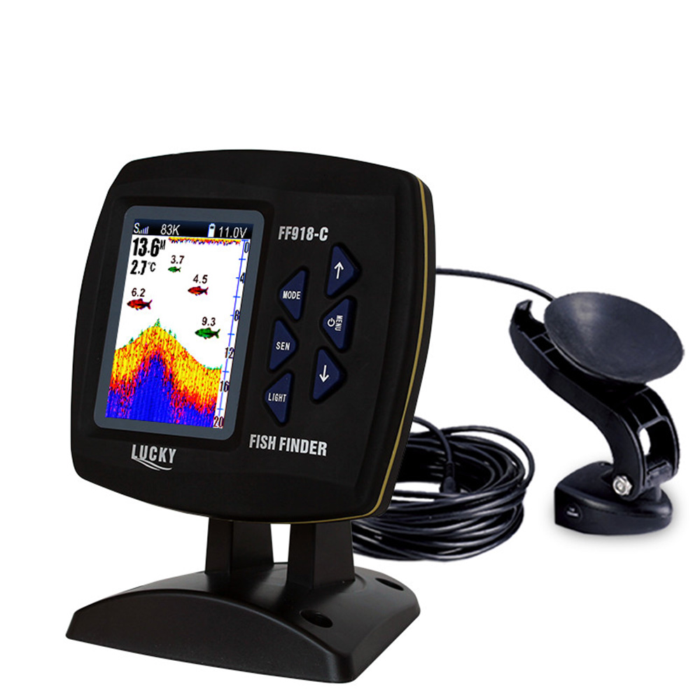 FF918-C100DS Color Screen Wire - đánh giá và giá Fish Finder Transducer