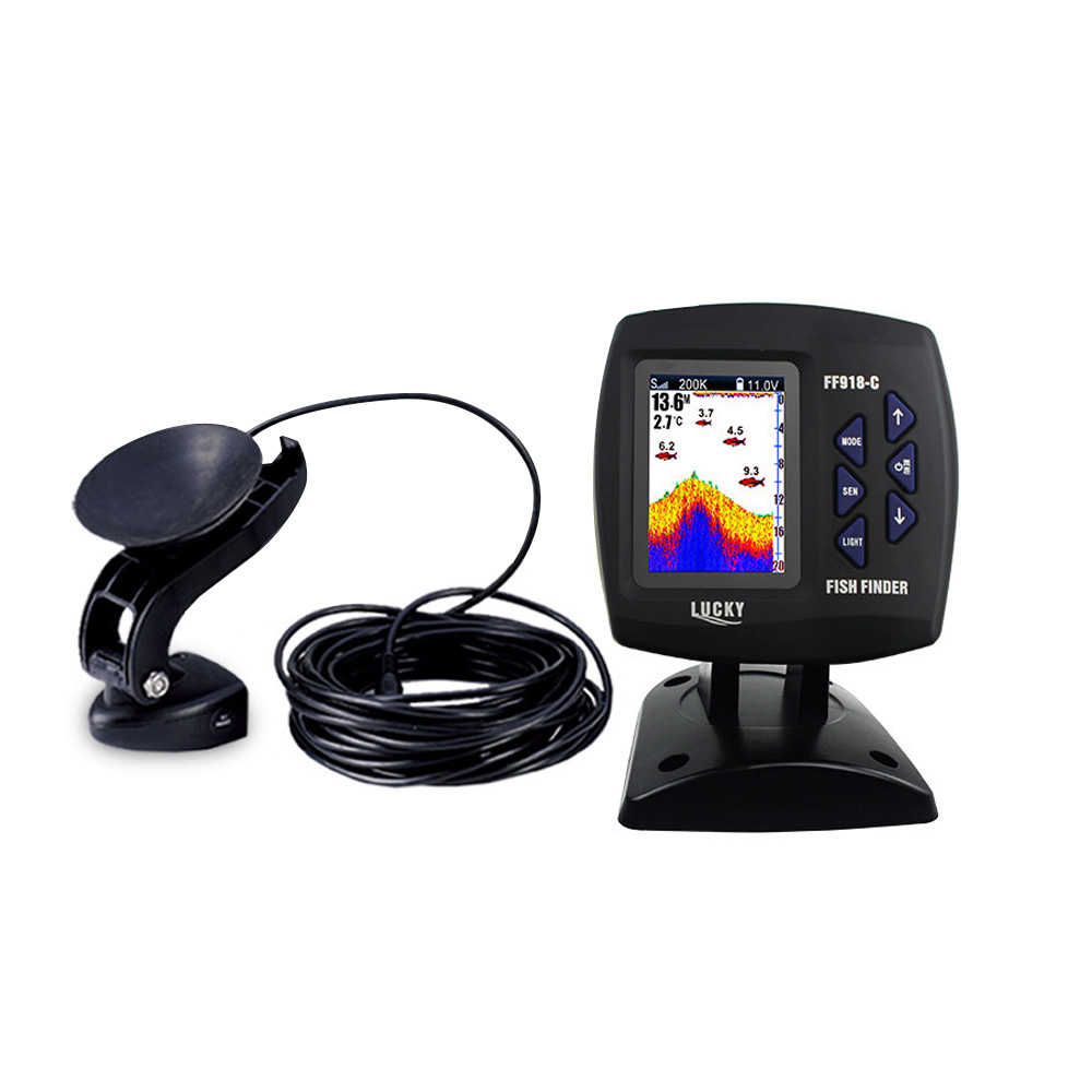 FF918-C100DS Color Screen Wire - đánh giá và giá Fish Finder Transducer