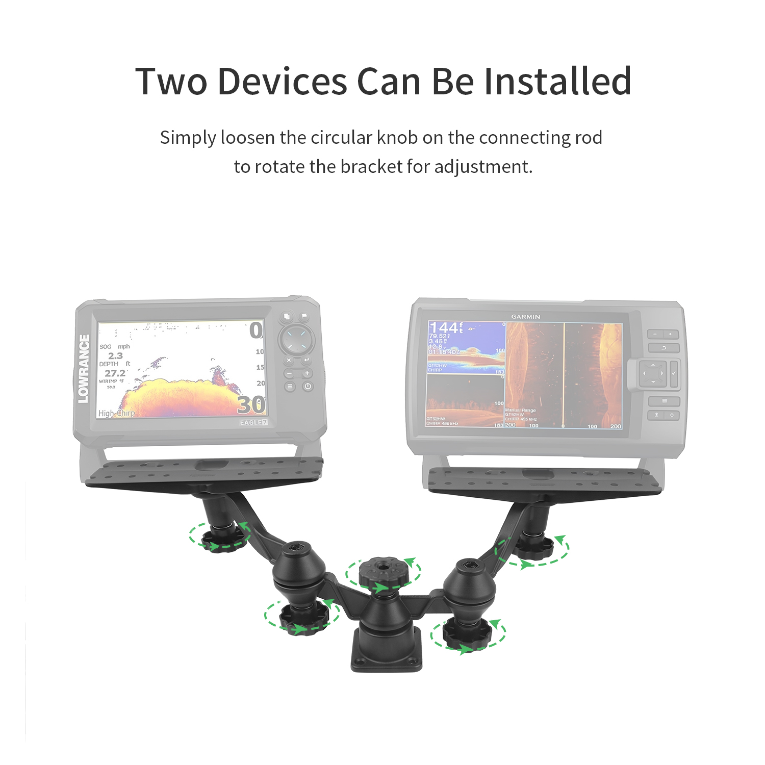 Horizontal boom dual-arm fishf - đánh giá và giá Fish Finder